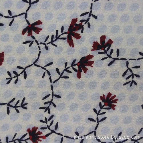 100% cotton dobby printed floral fabric